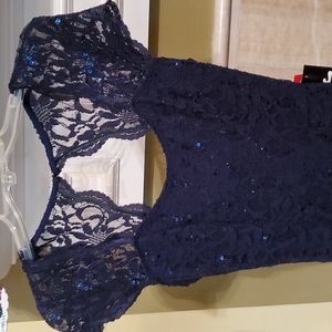 Party time blue dress.